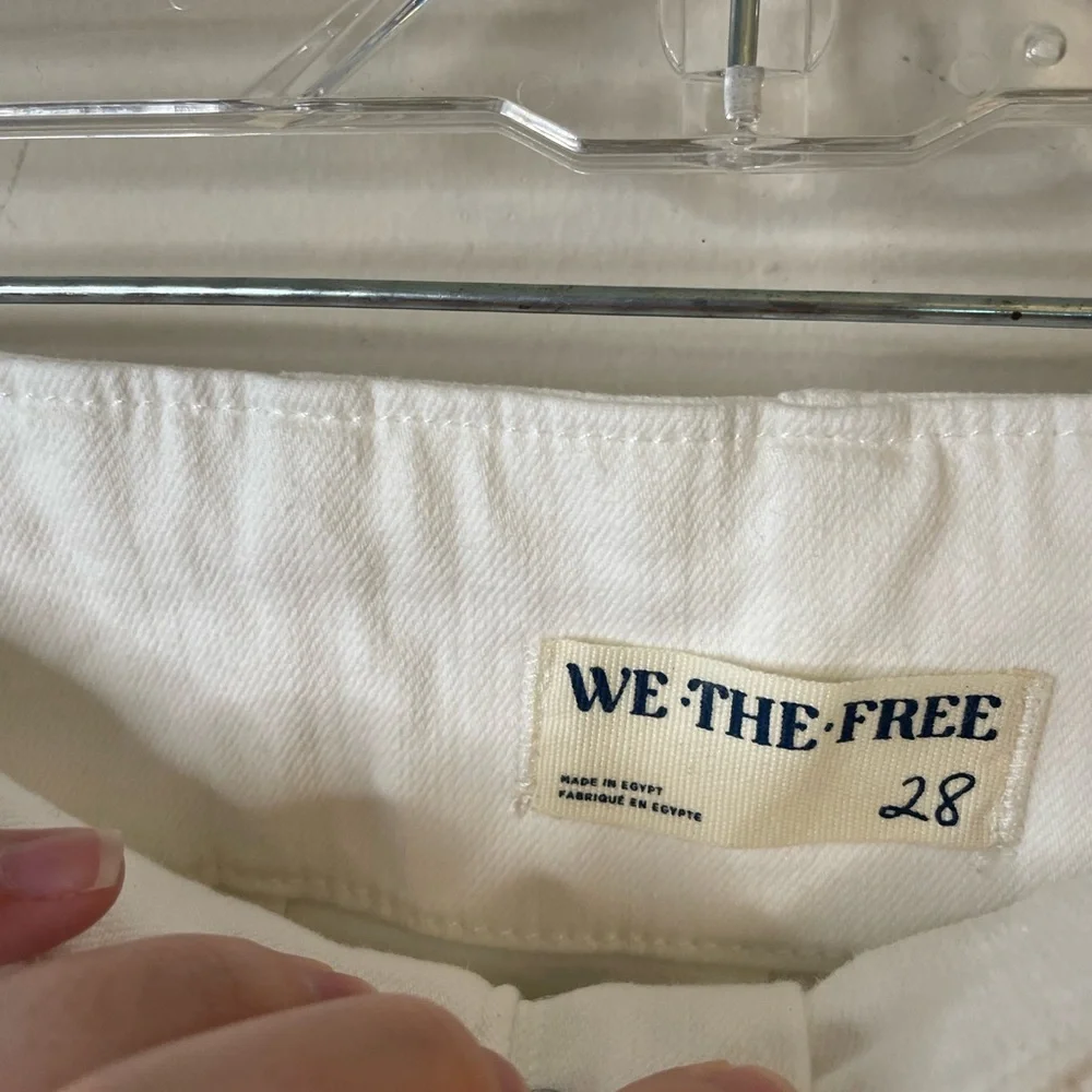 NWT Free People We The Free Jayde White High Rise Flare Leg Jeans